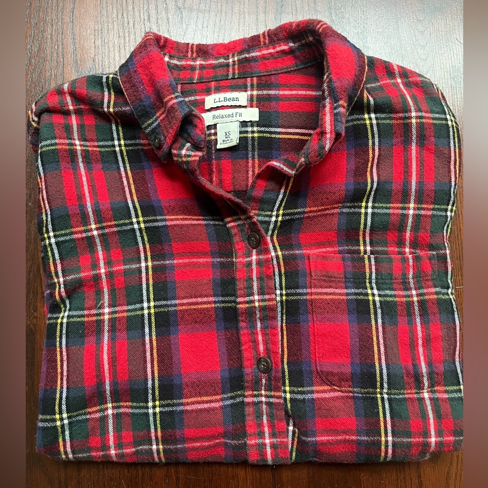 LL Bean Relaxed fit Flannel, size XS